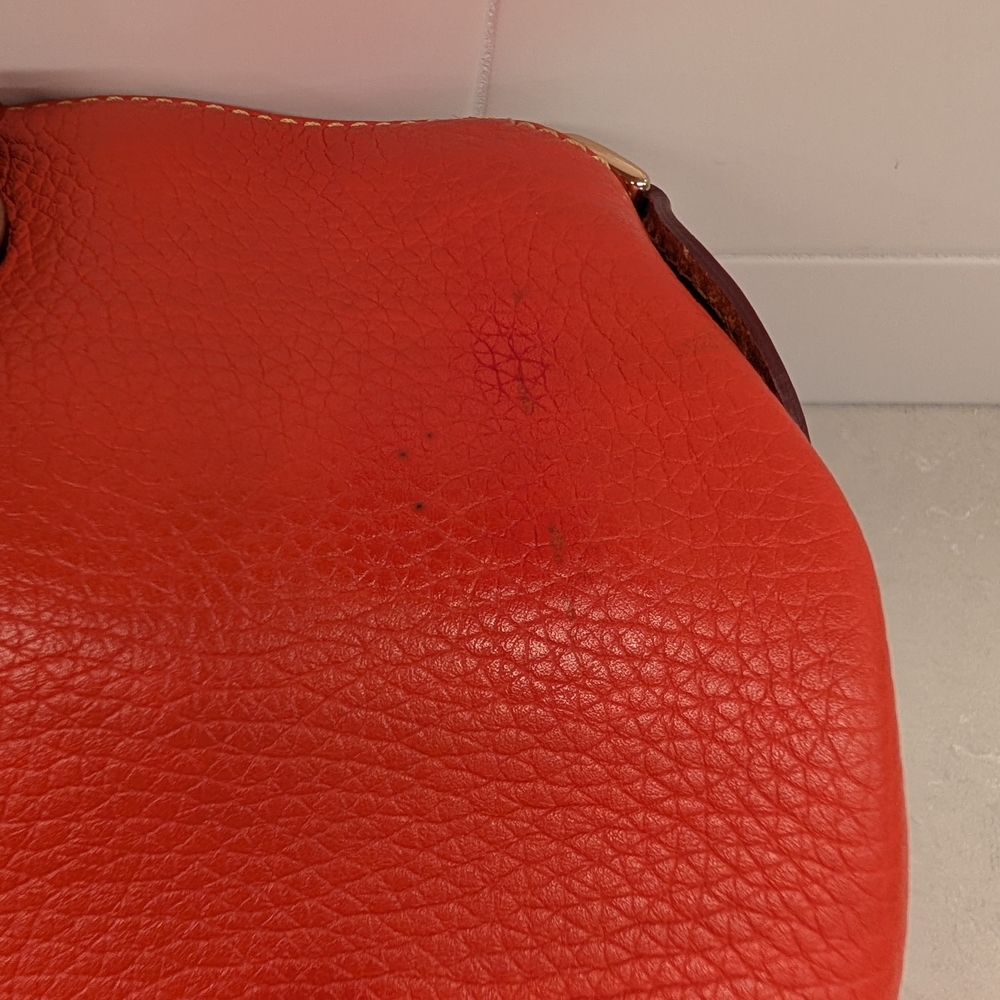 Dooney & Bourke Dillen Double Pocket Leather Satchel Bag - Picture 6 of 11